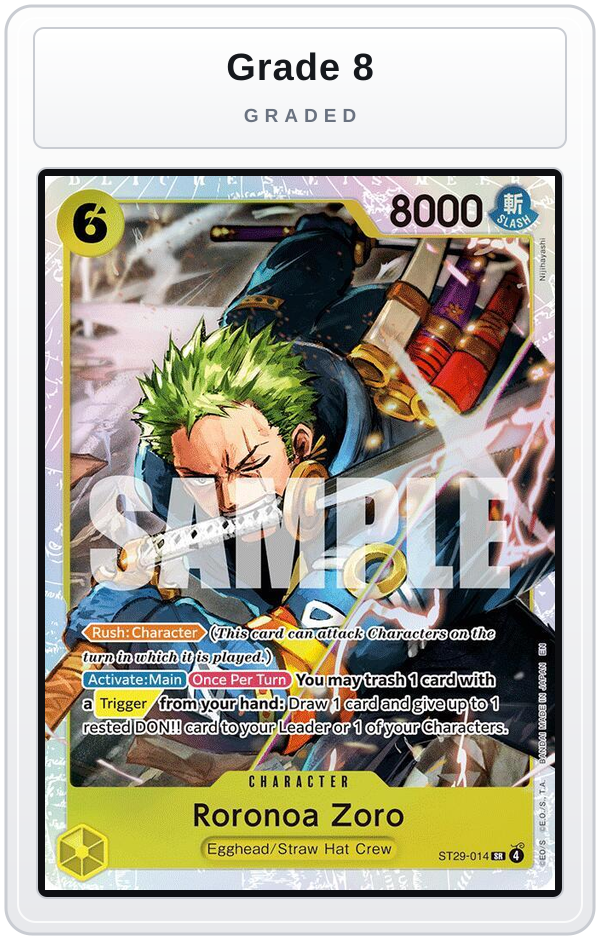 Graded - Roronoa Zoro — Grade 8 graded overlay