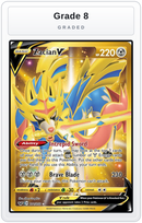 Graded - Zacian V (Secret) — Grade 8 graded overlay