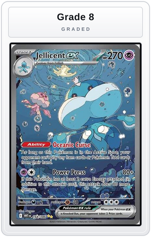 Graded - Jellicent ex - 168/086 — Grade 8 graded overlay