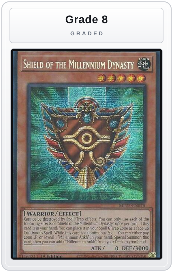 Graded - Shield of the Millennium Dynasty — Grade 8 graded overlay
