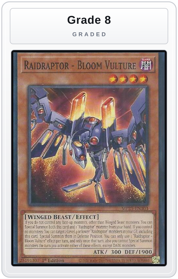 Graded - Raidraptor - Bloom Vulture — Grade 8 graded overlay