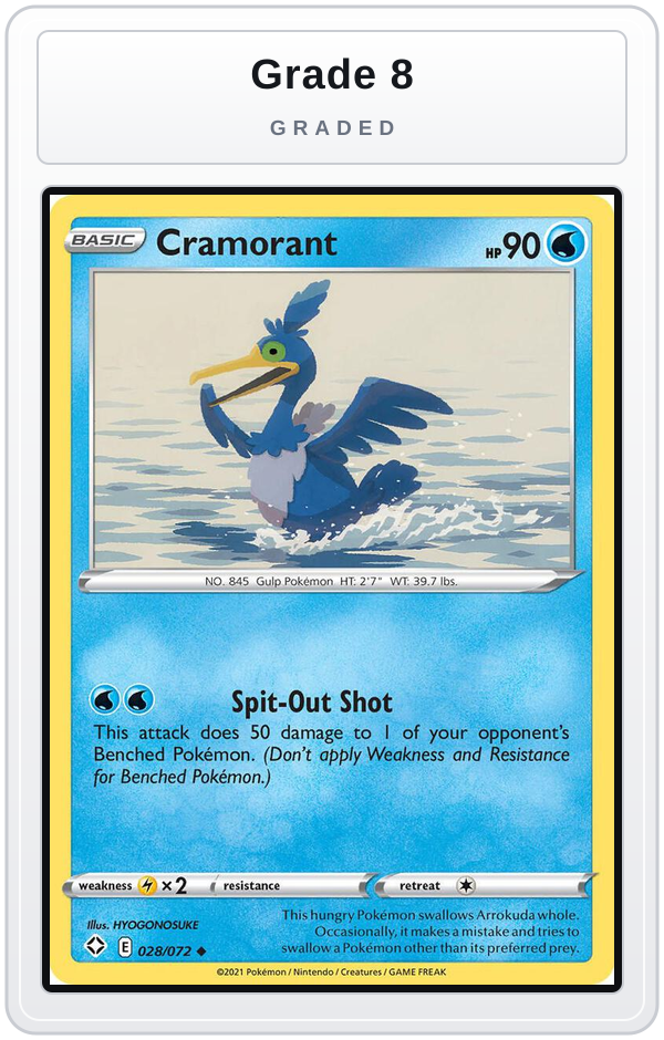 Graded - Cramorant — Grade 8 graded overlay