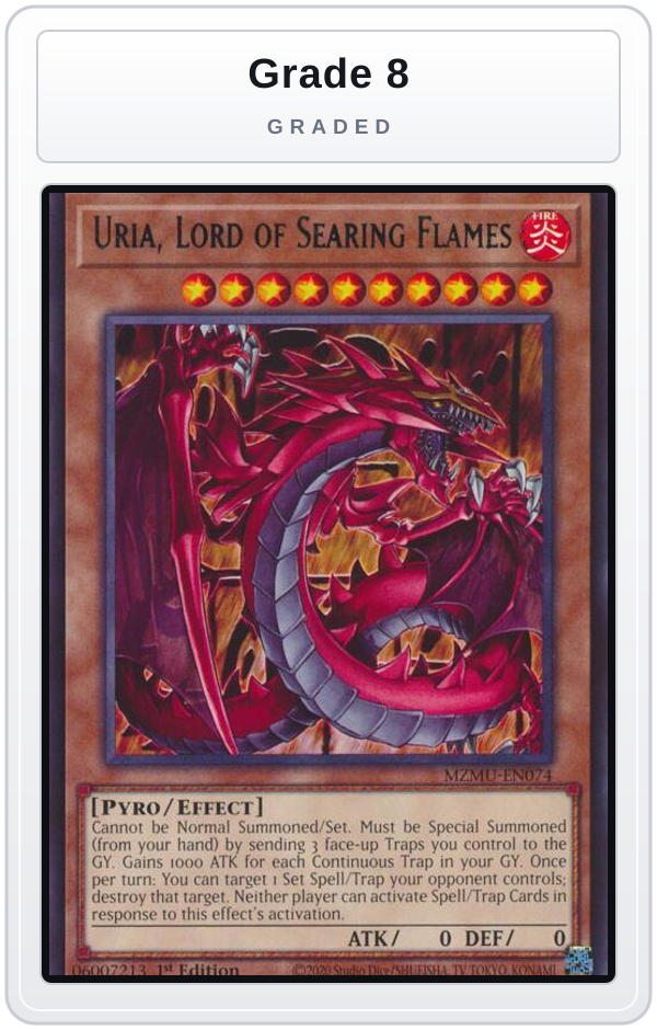 Graded - Uria, Lord of Searing Flames — Grade 8 graded overlay