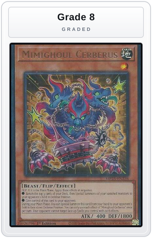 Graded - Mimighoul Cerberus — Grade 8 graded overlay