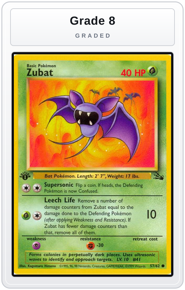 Graded - Zubat — Grade 8 graded overlay