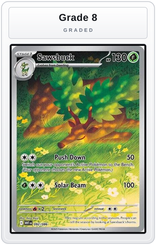 Graded - Sawsbuck - 092/086 — Grade 8 graded overlay