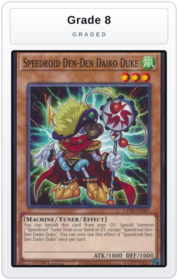 Graded - Speedroid Den-Den Daiko Duke — Grade 8 graded overlay