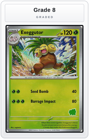 Graded - Exeggutor — Grade 8 graded overlay
