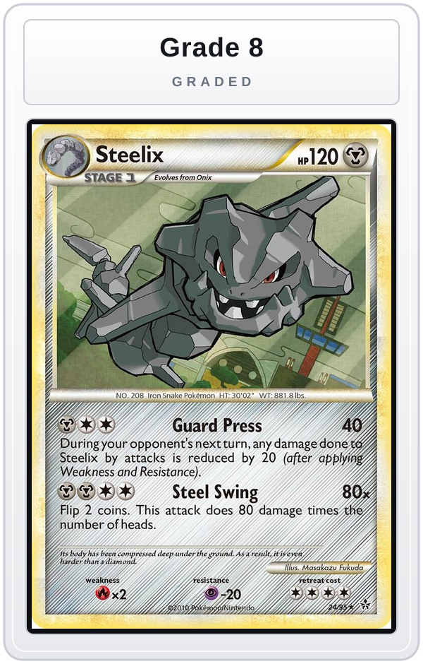 Graded - Steelix — Grade 8 graded overlay
