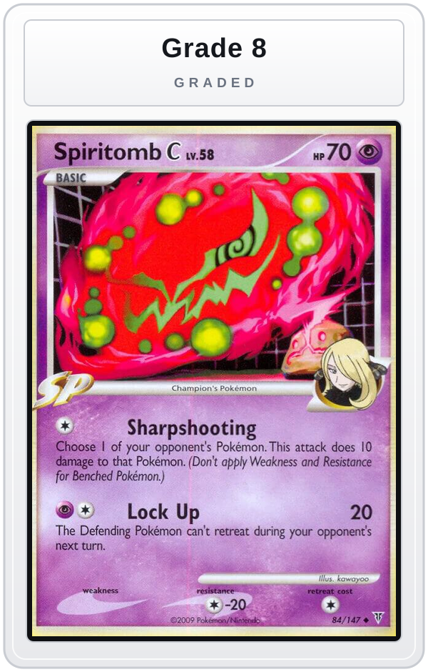Graded - Spiritomb C — Grade 8 graded overlay