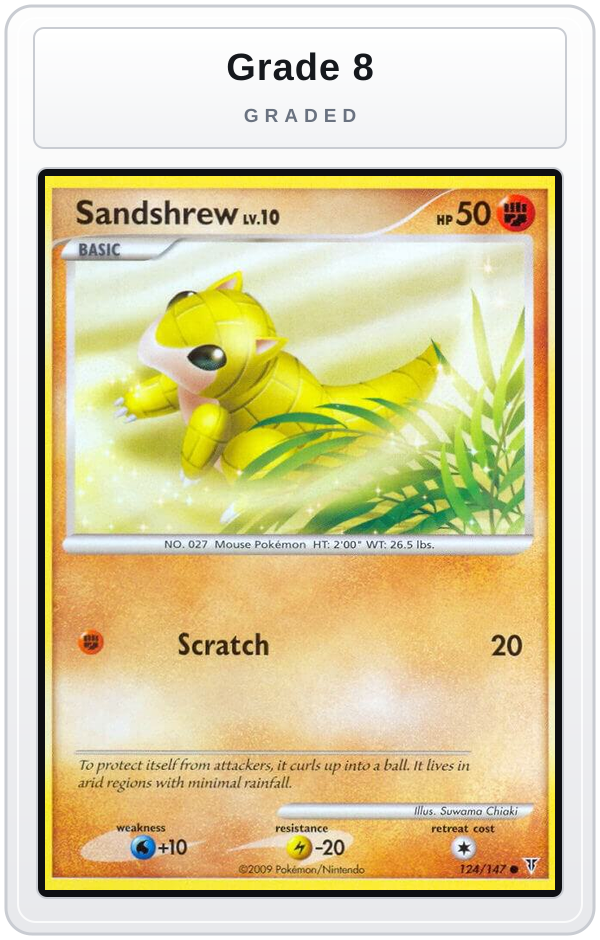 Graded - Sandshrew — Grade 8 graded overlay