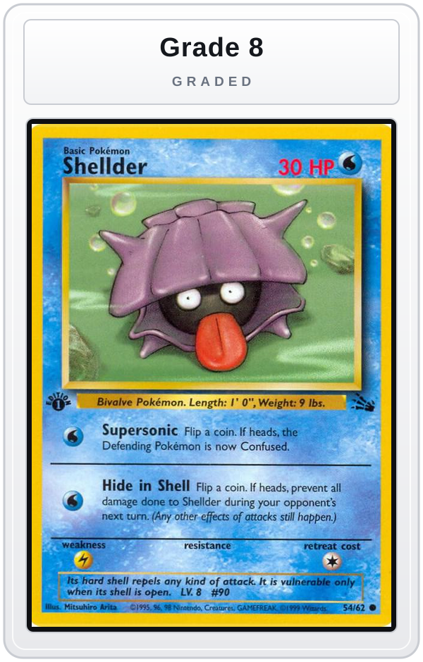 Graded - Shellder — Grade 8 graded overlay