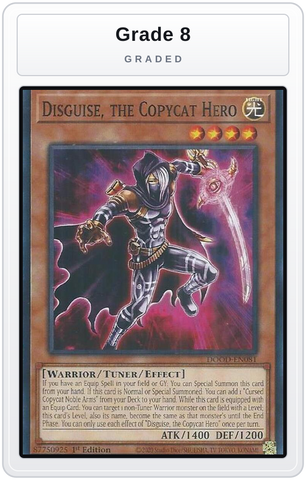 Graded - Disguise, the Copycat Hero — Grade 8 graded overlay