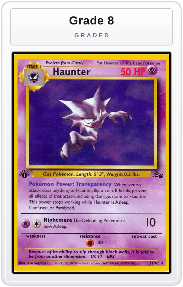 Graded - Haunter (21) — Grade 8 graded overlay