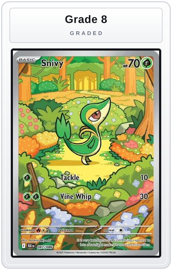 Graded - Snivy - 087/086 — Grade 8 graded overlay