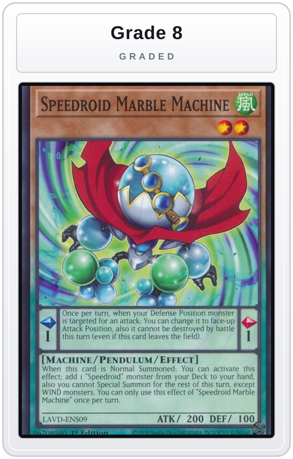 Graded - Speedroid Marble Machine — Grade 8 graded overlay