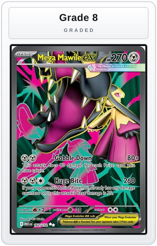 Graded - Mega Mawile ex - 162/132 — Grade 8 graded overlay