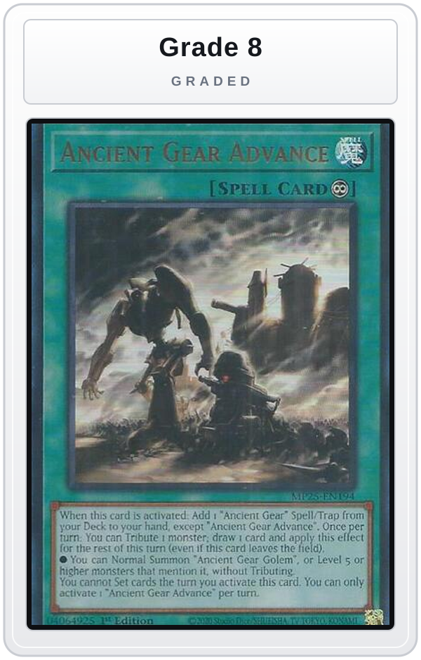 Graded - Ancient Gear Advance — Grade 8 graded overlay