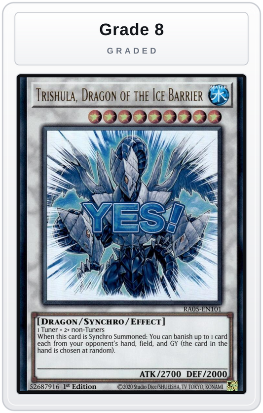 Graded - Trishula, Dragon of the Ice Barrier — Grade 8 graded overlay