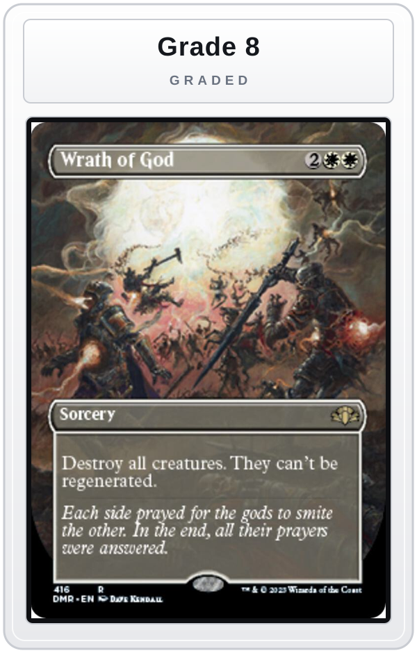 Graded - Wrath of God (Borderless) — Grade 8 graded overlay