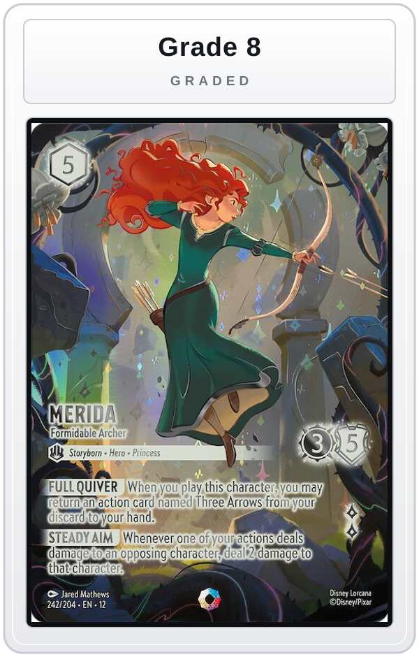 Graded - Merida - Formidable Archer (Iconic) — Grade 8 graded overlay
