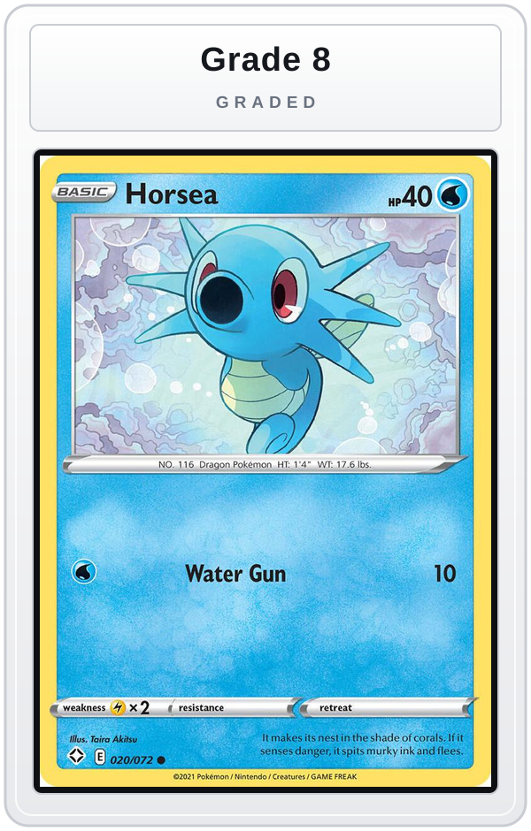 Graded - Horsea — Grade 8 graded overlay