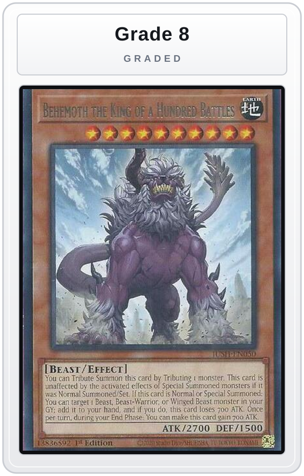 Graded - Behemoth the King of a Hundred Battles — Grade 8 graded overlay
