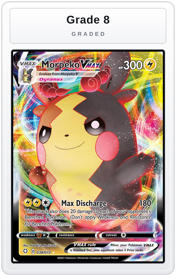 Graded - Morpeko VMAX — Grade 8 graded overlay