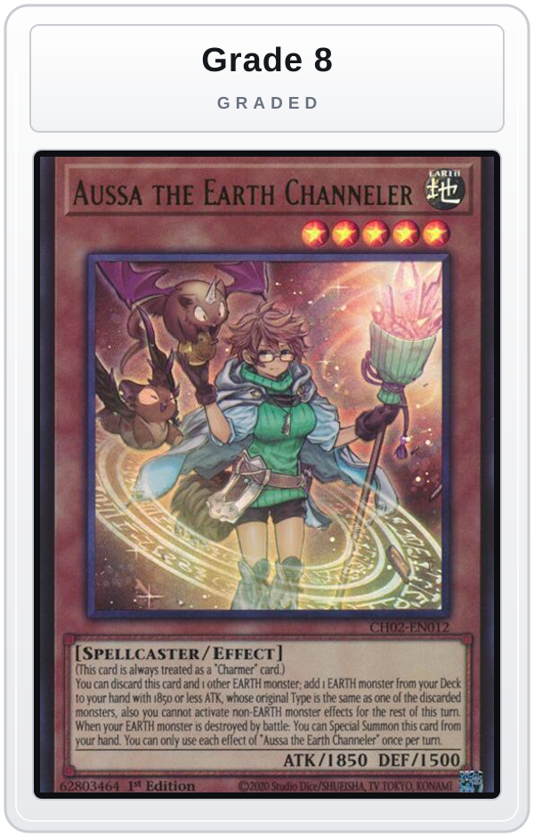 Graded - Aussa the Earth Channeler — Grade 8 graded overlay