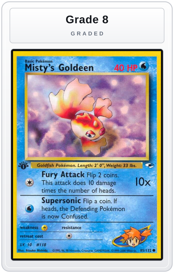 Graded - Misty's Goldeen (85) — Grade 8 graded overlay