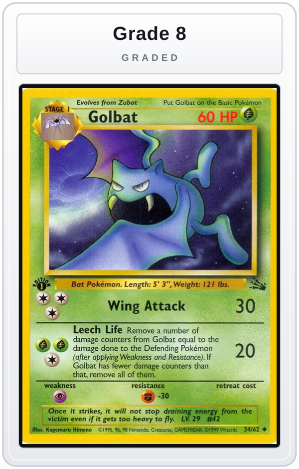 Graded - Golbat — Grade 8 graded overlay