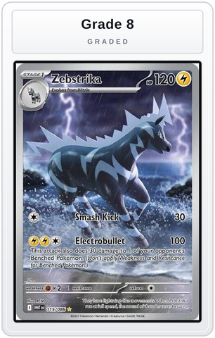 Graded - Zebstrika - 115/086 — Grade 8 graded overlay