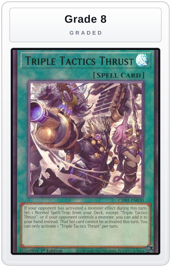 Graded - Triple Tactics Thrust — Grade 8 graded overlay