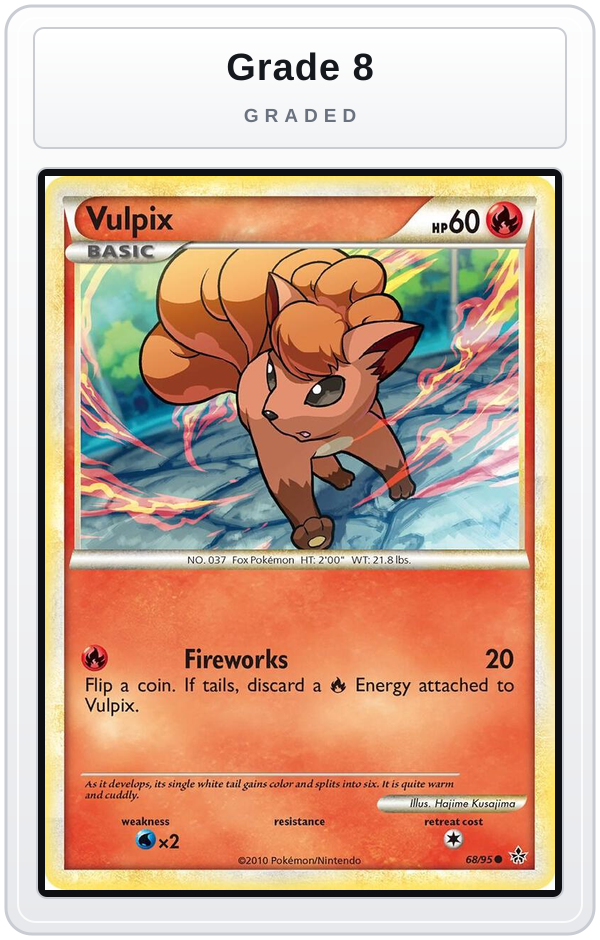 Graded - Vulpix — Grade 8 graded overlay
