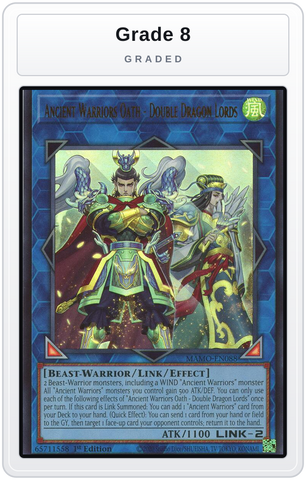 Graded - Ancient Warriors Oath - Double Dragon Lords — Grade 8 graded overlay