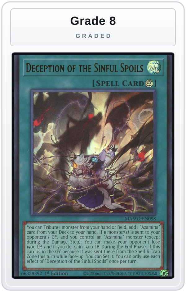 Graded - Deception of the Sinful Spoils — Grade 8 graded overlay