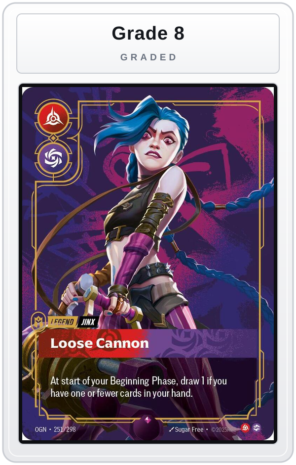 Graded - Jinx, Loose Cannon — Grade 8 graded overlay