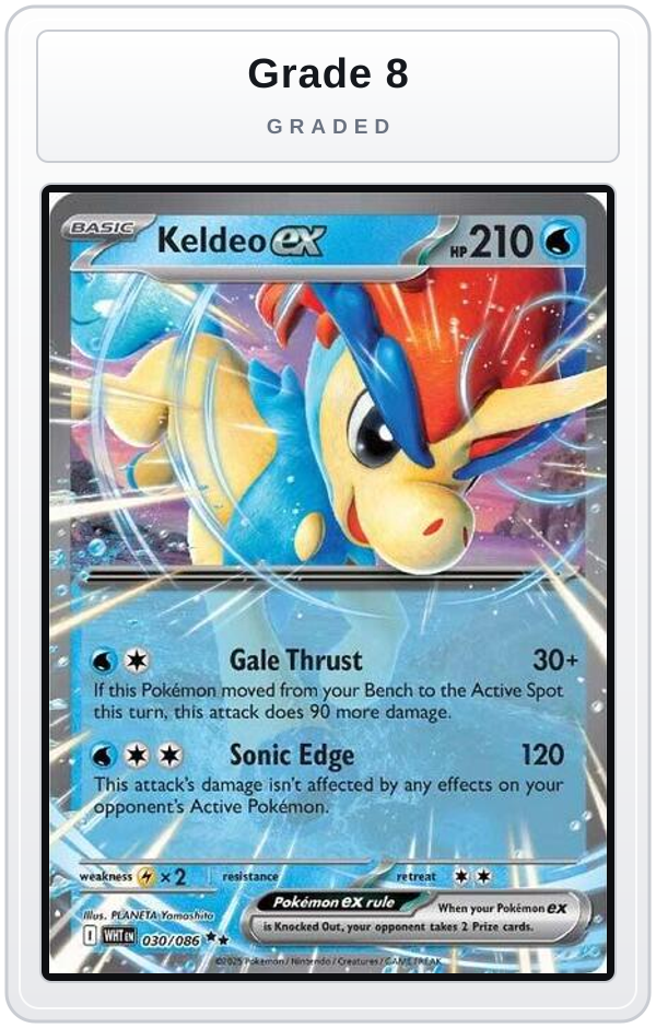 Graded - Keldeo ex — Grade 8 graded overlay