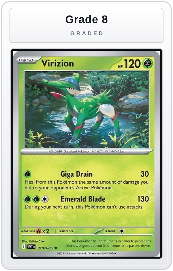 Graded - Virizion — Grade 8 graded overlay