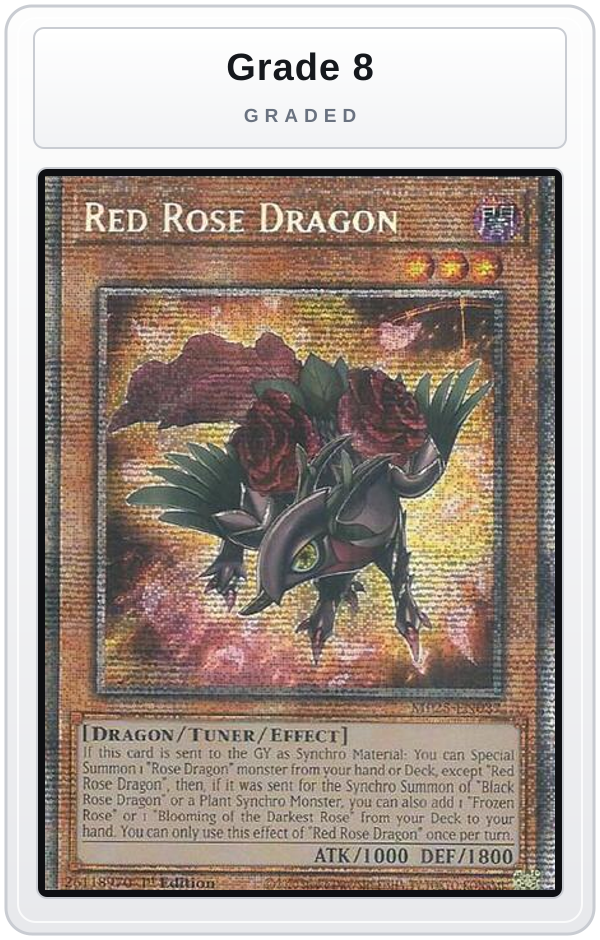 Graded - Red Rose Dragon — Grade 8 graded overlay