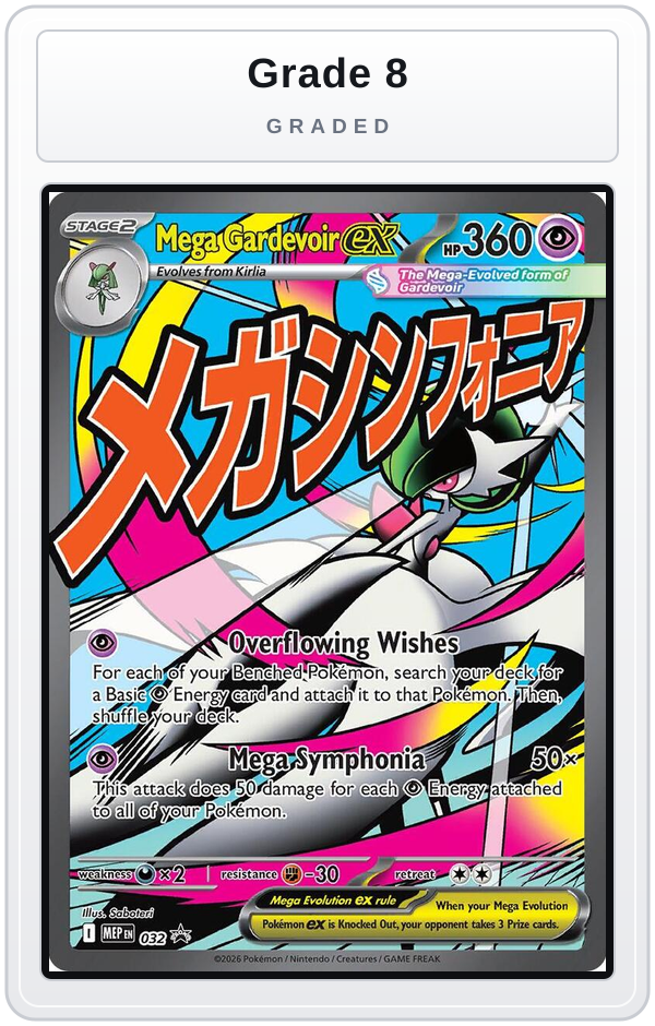 Graded - Mega Gardevoir ex - 032 — Grade 8 graded overlay