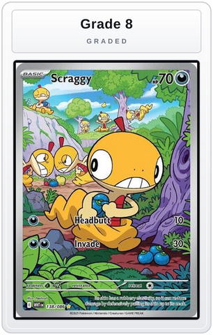 Graded - Scraggy - 138/086 — Grade 8 graded overlay