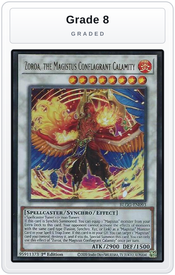 Graded - Zoroa, the Magistus Conflagrant Calamity — Grade 8 graded overlay