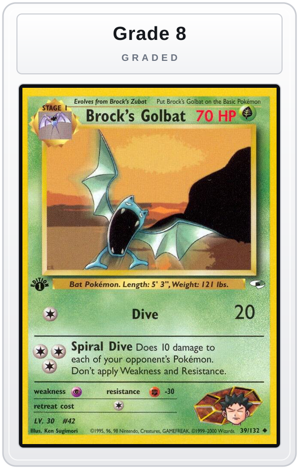 Graded - Brock's Golbat — Grade 8 graded overlay