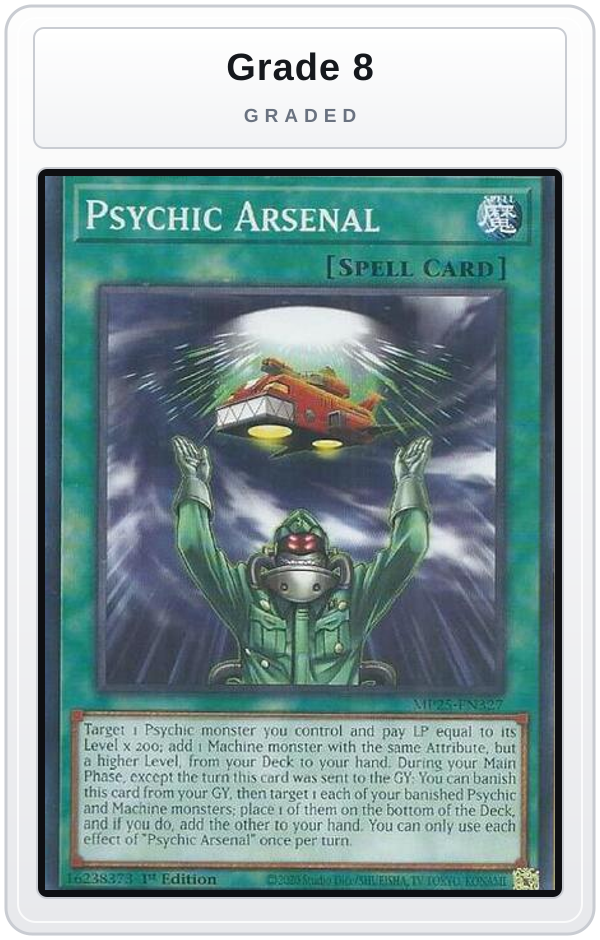 Graded - Psychic Arsenal — Grade 8 graded overlay