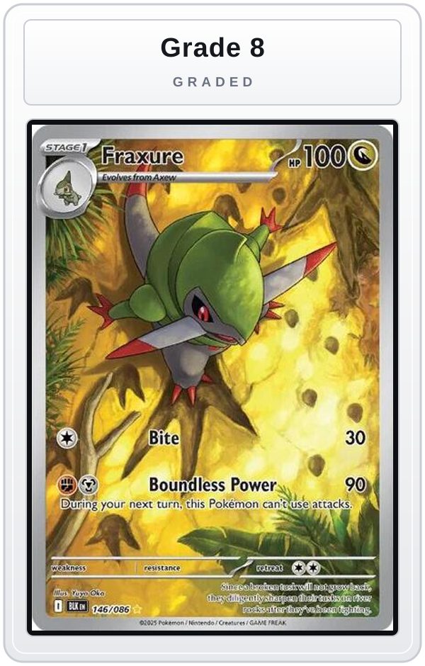 Graded - Fraxure - 146/086 — Grade 8 graded overlay