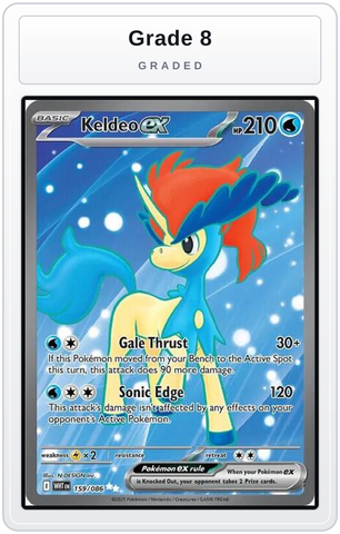 Graded - Keldeo ex - 159/086 — Grade 8 graded overlay