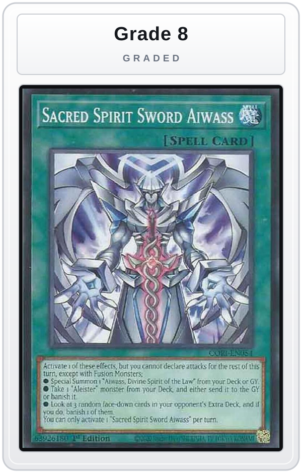 Graded - Sacred Spirit Sword Aiwass — Grade 8 graded overlay