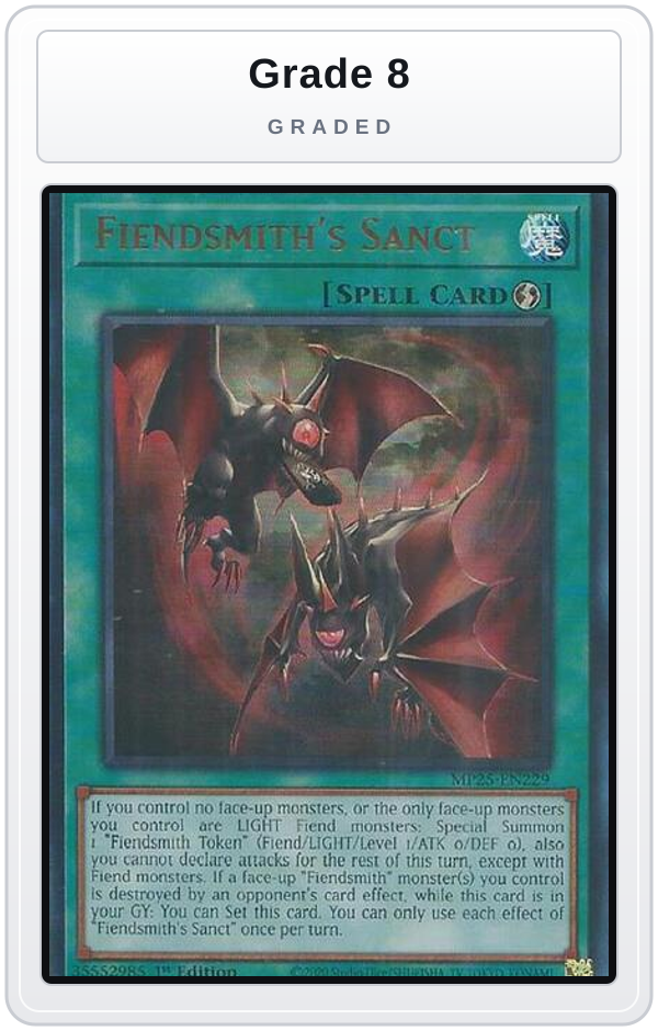 Graded - Fiendsmith's Sanct — Grade 8 graded overlay