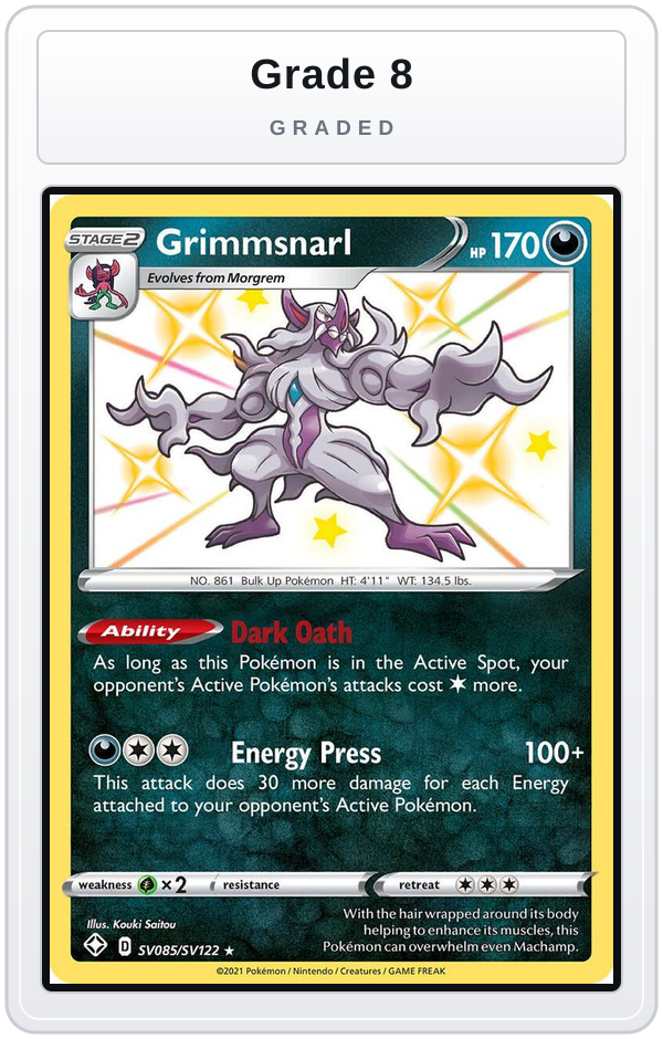 Graded - Grimmsnarl — Grade 8 graded overlay
